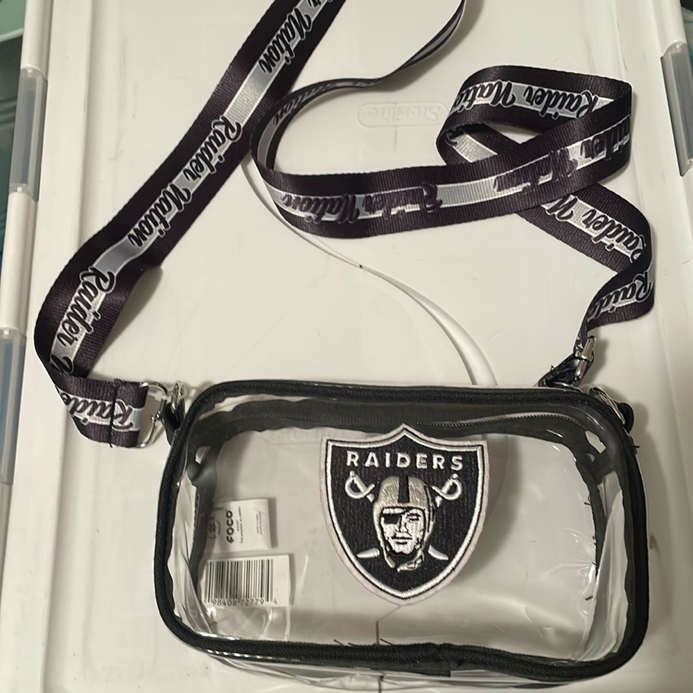 New Raiders clear crossbody bag